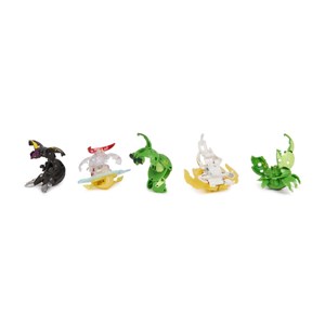 مبارزه باکوگان Bakugan سری Special Attack با لانچر سفید پک 5 تایی مدل Spin Master - Bakugan - Battle 5 Pack - Customizable Spinning Action Figure and Trading Cards_اسباب بازی