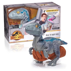 عروسک رباتیک دایناسور 30 سانتی Jurassic World مدل Wow! Stuff - Jurassic World - Real FX Baby Blue - Animatronic Dinosaur_اسباب بازی