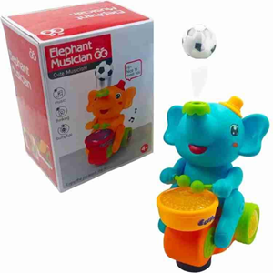 اسباب بازی فیل موزیکال و طبل زن Elephant Musican_اسباب بازی