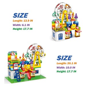 لگو دوپلو دو حالته شهربازی و چرخ و فلک 182 قطعه مدل LXA919_اسباب بازی