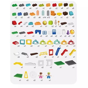 لگو دوپلو دو حالته شهربازی و چرخ و فلک 182 قطعه مدل LXA919_اسباب بازی