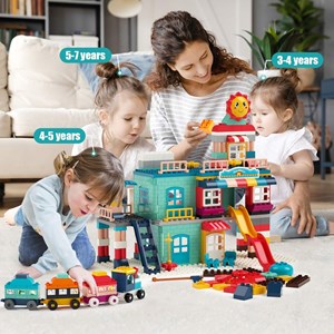 لگو دوپلو شهربازی همراه با قطار 307 قطعه مدل LXA921_اسباب بازی