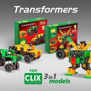 اسباب بازی ساختنی 170 قطعه سه در یک کلیکس توی CLIX TOY_اسباب بازی