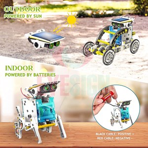 اسباب بازی ساختنی ربات خورشیدی در 13 مدل مختلف ربات SOLAR ROBAT 13 IN 1 KIT_اسباب بازی