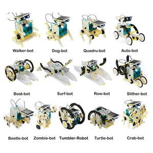 اسباب بازی ساختنی ربات خورشیدی در 13 مدل مختلف ربات SOLAR ROBAT 13 IN 1 KIT_اسباب بازی