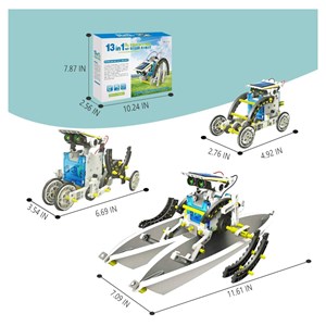 اسباب بازی ساختنی ربات خورشیدی در 13 مدل مختلف ربات SOLAR ROBAT 13 IN 1 KIT_اسباب بازی