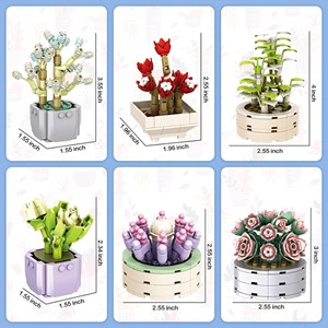 لگو کریتور پک 6 تایی گل های ساکولنت 517 قطعه مدل 525 Lego Plant_اسباب بازی