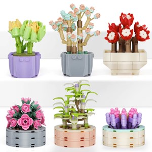 لگو کریتور پک 6 تایی گل های ساکولنت 517 قطعه مدل 525 Lego Plant_اسباب بازی