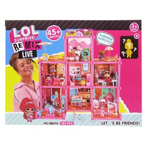 خانه بازی ال او ال سوپرایز 183 قطعه همراه با 45 سوپرایز مدل Doll House BB014_اسباب بازی