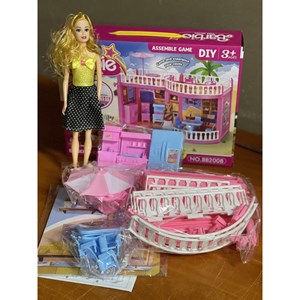 خانه عروسک برای باربی با مبلمان 68 قطعه مدل BB2008_اسباب بازی