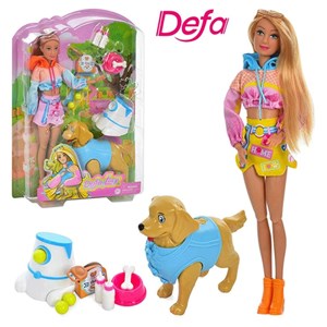 عروسک باربی دفا لوسی همراه با سگ و وسایل مدل 8485 Barbie Defa Lucy_اسباب بازی