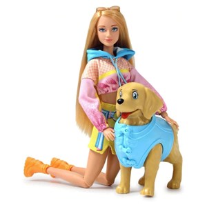 عروسک باربی دفا لوسی همراه با سگ و وسایل مدل 8485 Barbie Defa Lucy_اسباب بازی