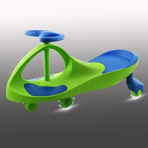 سه چرخه لوپ کار چرخ ژله ای چراغدار سبز آبی LOOPCAR-اسباب بازی