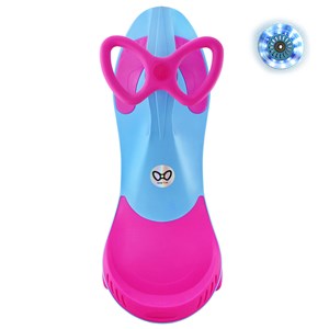 سه چرخه لوپ کار چرخ ژله ای چراغدار آبی سرخابی LOOPCAR-اسباب بازی