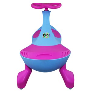 سه چرخه لوپ کار چرخ ژله ای چراغدار آبی سرخابی LOOPCAR-اسباب بازی