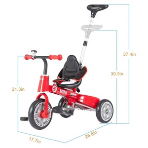 سه چرخه‌ی تاشوی Rastar قرمز مدل Rastar - Fold Tricycle Bike - Red_اسباب بازی
