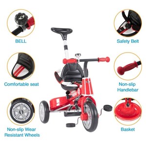 سه چرخه‌ی تاشوی Rastar قرمز مدل Rastar - Fold Tricycle Bike - Red_اسباب بازی