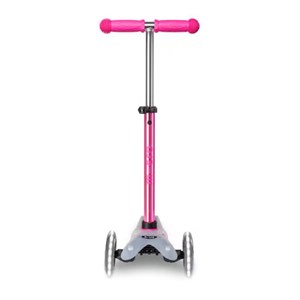 اسکوتر مینی دلوکس نئوکروم با بدنه شفاف و چرخ های چراغ دار مدل Micro - Mini Scooter Deluxe Flux Neochrome LED - Pink