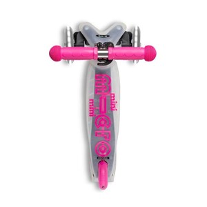اسکوتر مینی دلوکس نئوکروم با بدنه شفاف و چرخ های چراغ دار مدل Micro - Mini Scooter Deluxe Flux Neochrome LED - Pink