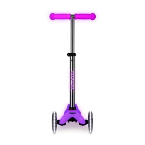 اسکوتر مینی دلوکس نئوکروم با بدنه شفاف و چرخ های چراغ دار مدل Micro - Mini Micro Deluxe Glow LED - Frosty Pink