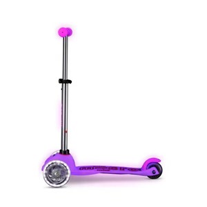 اسکوتر مینی دلوکس نئوکروم با بدنه شفاف و چرخ های چراغ دار مدل Micro - Mini Micro Deluxe Glow LED - Frosty Pink