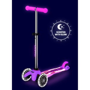 اسکوتر مینی دلوکس پلاس درخشان با چرخ های چراغ دار مدل Micro - Mini Micro Deluxe Glow LED - Plus Frosty Pink