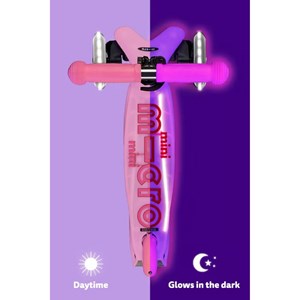 اسکوتر مینی دلوکس پلاس درخشان با چرخ های چراغ دار مدل Micro - Mini Micro Deluxe Glow LED - Plus Frosty Pink
