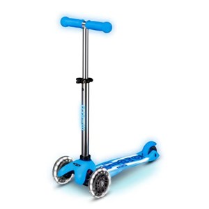 اسکوتر مینی دلوکس پلاس درخشان با چرخ های چراغ دار مدل Micro - Mini Micro Deluxe Glow LED - Artic Blue Plus