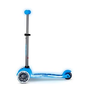 اسکوتر مینی دلوکس پلاس درخشان با چرخ های چراغ دار مدل Micro - Mini Micro Deluxe Glow LED - Artic Blue Plus
