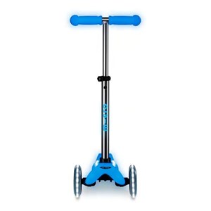 اسکوتر مینی دلوکس پلاس درخشان با چرخ های چراغ دار مدل Micro - Mini Micro Deluxe Glow LED - Artic Blue Plus