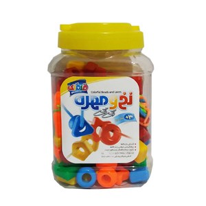 بازی فکری نخ و مهره رنگی رنگی 100 تایی قلقلک_اسباب بازی