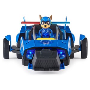 ماشین اسباب بازی تبدیل شونده چیس سگ های نگهبان مدل Spin Master - Paw Patrol - The Mighty Movie - Chase Transforming Cruiser