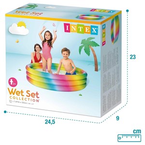 استخر بادی طرح رنگین کمان اینتکس intex مدل 58439_اسباب بازی