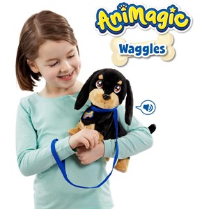 عروسک رباتیک هاپو مدل Goliath - Animagic - Waggles Dog Interactive Plush Toy_اسباب بازی