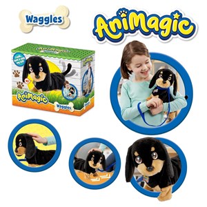 عروسک رباتیک هاپو مدل Goliath - Animagic - Waggles Dog Interactive Plush Toy_اسباب بازی
