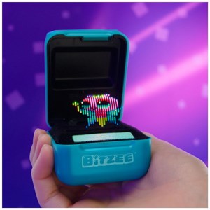 حیوون خانگی دیجیتالی بیتزی آبی مدل Spin Master - Bitzee - Magical Interactive Toy Digital Pet and Case with 20 Characters