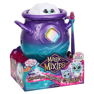 مجیک میکسیز دیگ جادویی با عروسک رباتیک سورپرایزی بنفش مدل Moose - Magic Mixies - Magic Cauldron Purple
