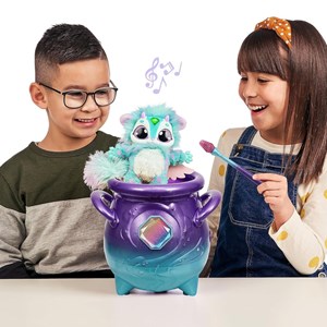 مجیک میکسیز دیگ جادویی با عروسک رباتیک سورپرایزی بنفش مدل Moose - Magic Mixies - Magic Cauldron Purple
