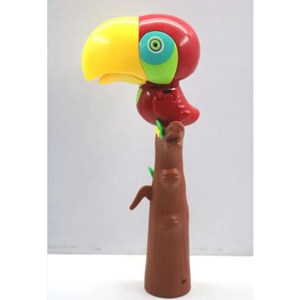 اسباب بازی حباب ساز موزیکال مدل طوطی قرمز bubble bird music light toy_اسباب بازی