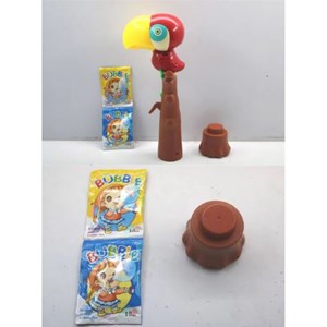 اسباب بازی حباب ساز موزیکال مدل طوطی قرمز bubble bird music light toy_اسباب بازی