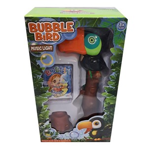 اسباب بازی حباب ساز موزیکال مدل طوطی مشکی bubble bird music light toy_اسباب بازی