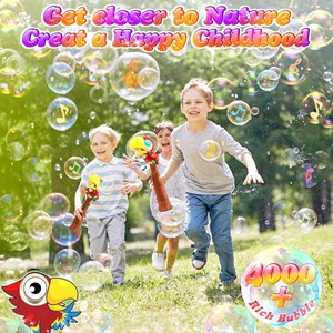 اسباب بازی حباب ساز موزیکال مدل طوطی مشکی bubble bird music light toy_اسباب بازی