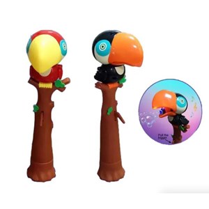 اسباب بازی حباب ساز موزیکال مدل طوطی مشکی bubble bird music light toy_اسباب بازی