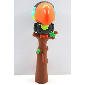 اسباب بازی حباب ساز موزیکال مدل طوطی مشکی bubble bird music light toy_اسباب بازی