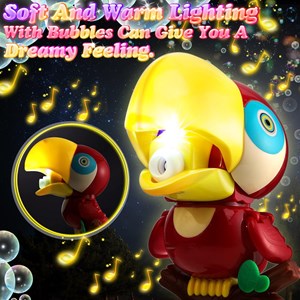 اسباب بازی حباب ساز موزیکال مدل طوطی مشکی bubble bird music light toy_اسباب بازی