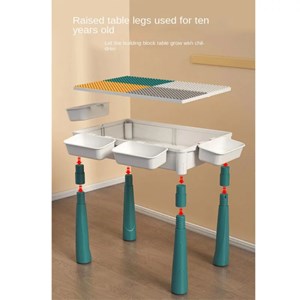 میز و صندلی لگو بازی همراه با 85 قطعه لگو ( میز چند کاره همراه با صندلی ) مدل Block Tables MC816_اسباب بازی