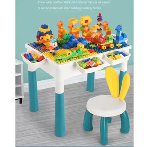 میز و صندلی لگو بازی همراه با 85 قطعه لگو ( میز چند کاره همراه با صندلی ) مدل Block Tables MC816_اسباب بازی