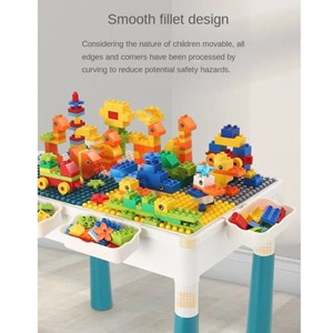 میز و صندلی لگو بازی همراه با 85 قطعه لگو ( میز چند کاره همراه با صندلی ) مدل Block Tables MC816_اسباب بازی