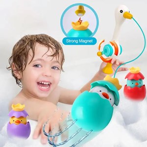 اسباب بازی حمام ماهیگیری مغناطیسی جوجه اردک 5 عددی_اسباب بازی