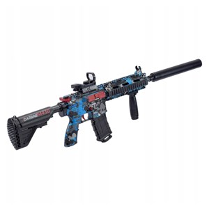 تفنگ اسباب بازی شارژی تیر ژله ای آبی مدل CARBINE M416_اسباب بازی